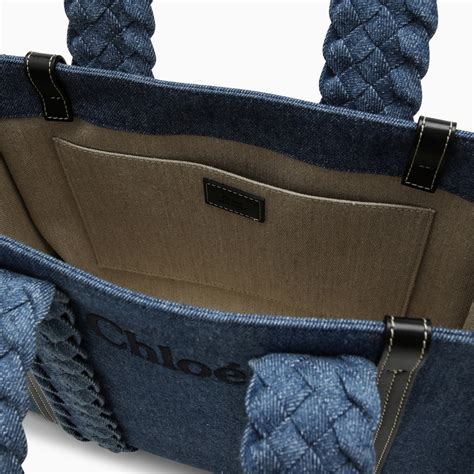 chloe woody tote bag denim|chloe woody tote bag price.